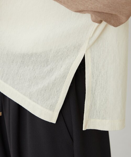 CIAOPANIC TYPY（チャオパニックティピー）の「【2WAY】シアーラグランヘンリーネックTee（Tシャツ/カットソー・レディース・グレー/イエロー/アイボリー/ミント・ONE SIZE）」の12枚目の写真