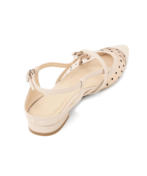 EDIT COLOGNE（エディットコロン）の「シアーリボンフラットシューズ（パンプス・レディース・ブラック/シルバー/ベージュ・23.0cm/23.5cm/24.0cm）」の5枚目の写真