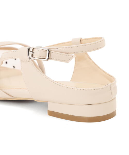 EDIT COLOGNE（エディットコロン）の「シアーリボンフラットシューズ（パンプス・レディース・ブラック/シルバー/ベージュ・23.0cm/23.5cm/24.0cm）」の7枚目の写真