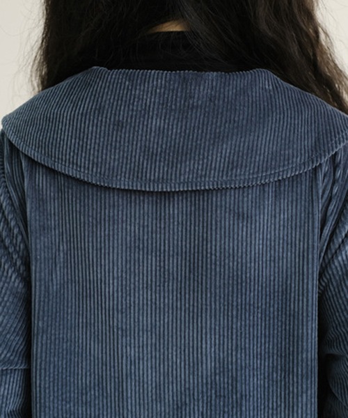 &soiree(アンドソワレ)の「ビックカラー2WAYコーデュロイシャツワンピース(ワンピース・レディース・ブルー・X-LARGE/LARGE/MEDIUM)」の6枚目の写真