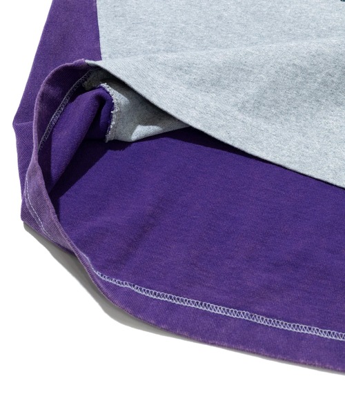 CUBE SUGAR（キューブシュガー）の「CUBE SUGAR/キューブシュガー　10/-天竺スノーウォッシュ カットオフ VネックPO（スウェット・レディース・グリーン/パープル/その他1・FREE）」の9枚目の写真