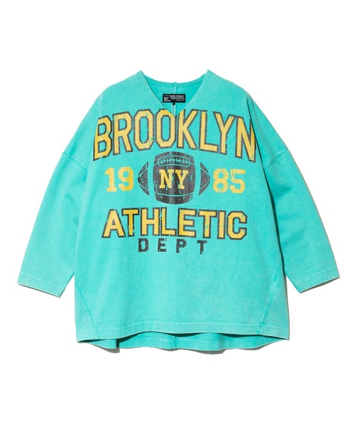 CUBE SUGAR（キューブシュガー）の「CUBE SUGAR/キューブシュガー　10/-天竺スノーウォッシュ カットオフ VネックPO（スウェット・レディース・グリーン/パープル/その他1・FREE）」の12枚目の写真