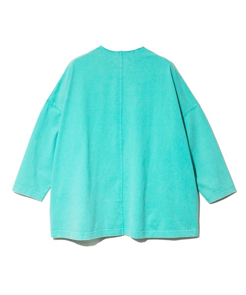 CUBE SUGAR（キューブシュガー）の「CUBE SUGAR/キューブシュガー　10/-天竺スノーウォッシュ カットオフ VネックPO（スウェット・レディース・グリーン/パープル/その他1・FREE）」の13枚目の写真