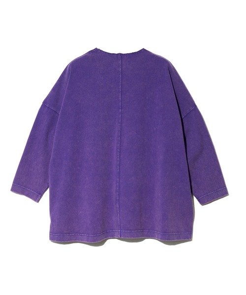 CUBE SUGAR（キューブシュガー）の「CUBE SUGAR/キューブシュガー　10/-天竺スノーウォッシュ カットオフ VネックPO（スウェット・レディース・グリーン/パープル/その他1・FREE）」の15枚目の写真