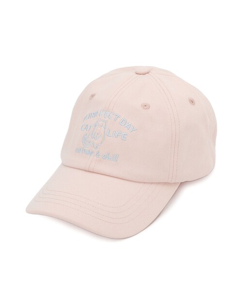 ITS'DEMO（イッツデモ）の「刺繍猫キャップ（キャップ・レディース・アイボリー/ベビーピンク/ブラック・00）」の3枚目の写真