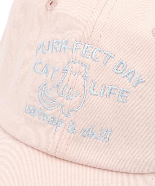 ITS'DEMO（イッツデモ）の「刺繍猫キャップ（キャップ・レディース・アイボリー/ベビーピンク/ブラック・00）」の9枚目の写真