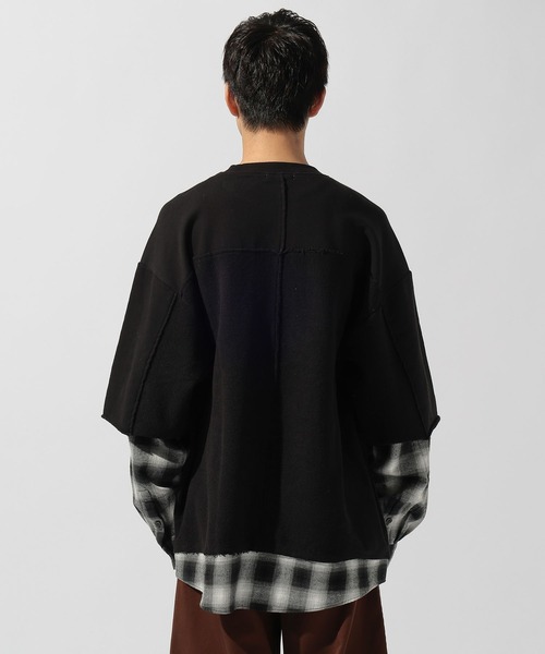 niko and...（ニコアンド）の「レイヤードスリーブプルオーバー（Tシャツ/カットソー・メンズ・ブラウン/ライトグレー/ブラック・LARGE/MEDIUM）」の11枚目の写真