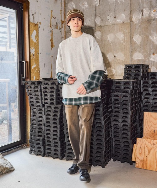 niko and...（ニコアンド）の「レイヤードスリーブプルオーバー（Tシャツ/カットソー・メンズ・ブラウン/ライトグレー/ブラック・LARGE/MEDIUM）」の20枚目の写真