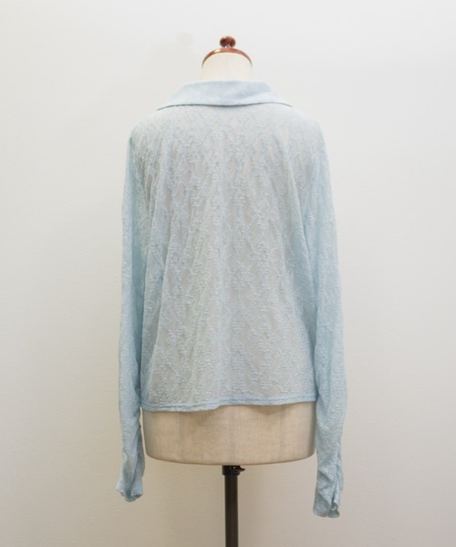 CLETTE(クレット)の「CLETTEオリジナルストレッチレースシャツ(シャツ/ブラウス・レディース・サックスブルー/ブラック/アイボリー・3L/LL/4L)」の17枚目の写真