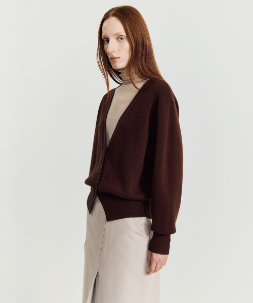MAYVERU(メイバーユー)の「Dore wool cardigan _ Brown(カーディガン/ボレロ・レディース・その他・FREE)」の5枚目の写真