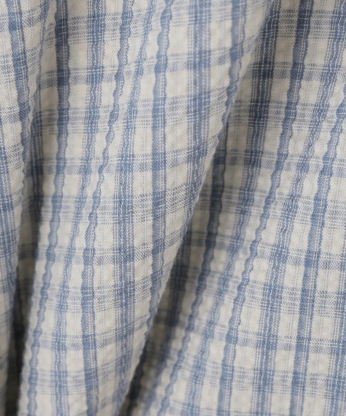 DUNST(ダンスト)の「【DUNST/ダンスト】 UNISEX CLASSIC HOODED SHIRT(シャツ/ブラウス・レディース・ホワイト/ブルー・MEDIUM)」の10枚目の写真