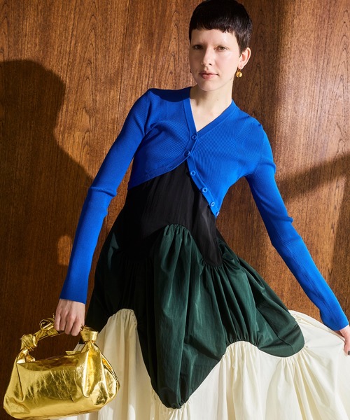 OMMO（オーエムエムオー）の「SWELL GATHER CAMI OP（ワンピース・レディース・レッド/マルチ・38/36）」の14枚目の写真
