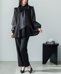 mili an deni（ミリアンデニ）の「リボンタイウェストタックセットアップ（セットアップ）」