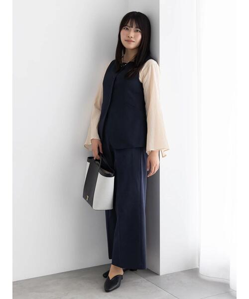 Te chichi（テチチ）の「スクエアネックジレ【AOYAMA FASHION ASSOCIATION × Té chichi】（ベスト・レディース・モカ/ネイビー・F）」の22枚目の写真
