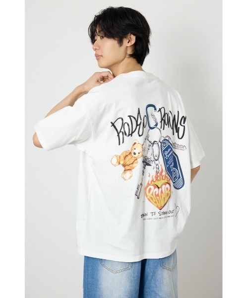 RODEO CROWNS WIDE BOWL(ロデオクラウンズワイドボウル)の「Key Ring Tシャツ(Tシャツ/カットソー・レディース・ブラック/ライトピンク/オフホワイト/ライトブラウン・MEDIUM/LARGE)」の12枚目の写真