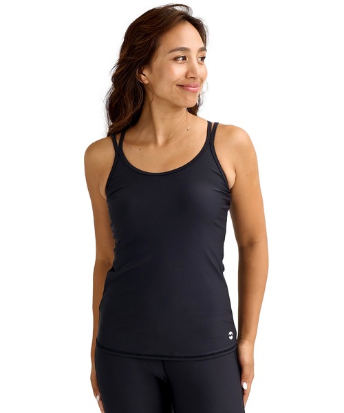 BILLABONG(ビラボン)の「BILLABONG/ビラボン タンクトップ UVカット 吸水速乾 セットアップ対応 BG013881 UT(タンクトップ・レディース・ブラック×ホワイト/アクア/ブラック・M/L)」の1枚目の写真
