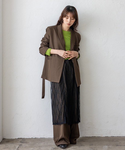 VitaFelice（ヴィータフェリーチェ）の「ストレッチシアークルーネック長袖トップス 春服（Tシャツ/カットソー・レディース・ブルー/グリーン/イエロー/ブラック/ホワイト・FREE）」の14枚目の写真