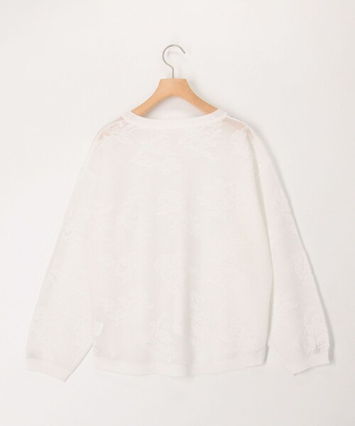 MICO COULIER（ミコクリエ）の「透かし編み花柄プルオーバーニット（ニット/セーター・レディース・ラベンダー/オフホワイト/ライトグレー・38）」の6枚目の写真