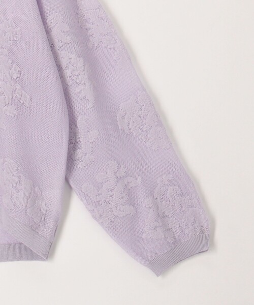 MICO COULIER（ミコクリエ）の「透かし編み花柄プルオーバーニット（ニット/セーター・レディース・ラベンダー/オフホワイト/ライトグレー・38）」の9枚目の写真
