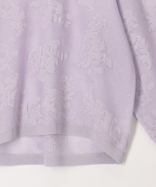 MICO COULIER（ミコクリエ）の「透かし編み花柄プルオーバーニット（ニット/セーター・レディース・ラベンダー/オフホワイト/ライトグレー・38）」の10枚目の写真
