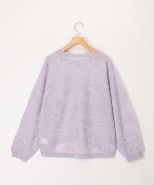 MICO COULIER（ミコクリエ）の「透かし編み花柄プルオーバーニット（ニット/セーター・レディース・ラベンダー/オフホワイト/ライトグレー・38）」の11枚目の写真