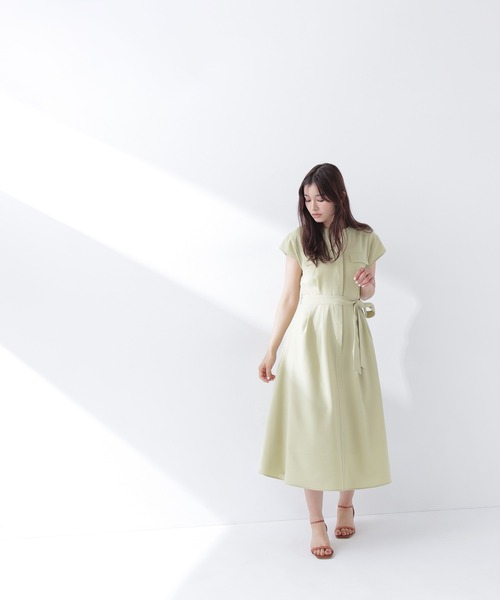 NATURAL BEAUTY BASIC（ナチュラルビューティーベーシック）の「◇スキッパーポケットシャツワンピース（シャツワンピース・レディース・ライトグリーン/ベージュ/チャコールグレー・MEDIUM/P/S）」の20枚目の写真