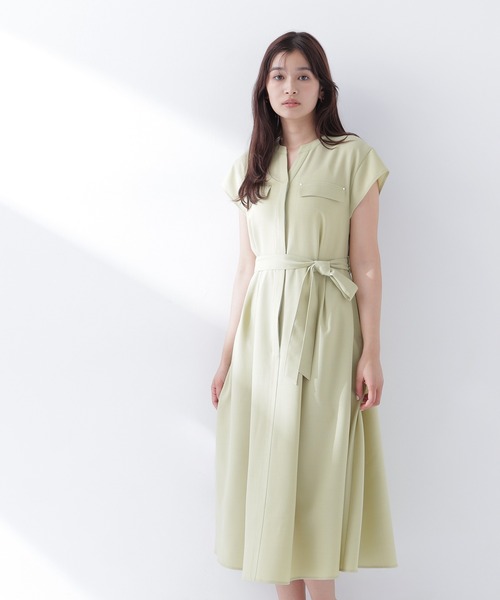 NATURAL BEAUTY BASIC（ナチュラルビューティーベーシック）の「◇スキッパーポケットシャツワンピース（シャツワンピース・レディース・ライトグリーン/ベージュ/チャコールグレー・MEDIUM/P/S）」の21枚目の写真