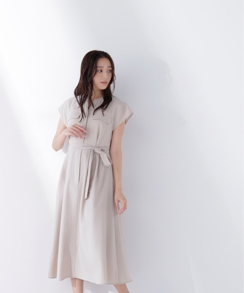 NATURAL BEAUTY BASIC（ナチュラルビューティーベーシック）の「◇スキッパーポケットシャツワンピース（シャツワンピース・レディース・ライトグリーン/ベージュ/チャコールグレー・MEDIUM/P/S）」の18枚目の写真