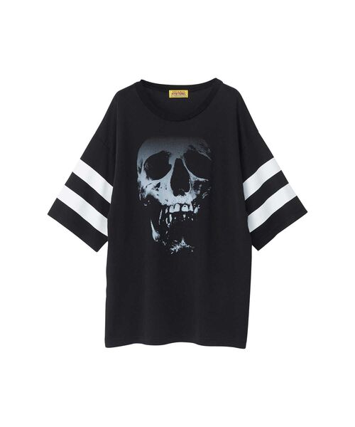 hysterics スカルベリー Tシャツ ブラック ヒステリックグラマー SKULL BERRY オーバーサイズ五分袖Tシャツ（Tシャツ/カットソー