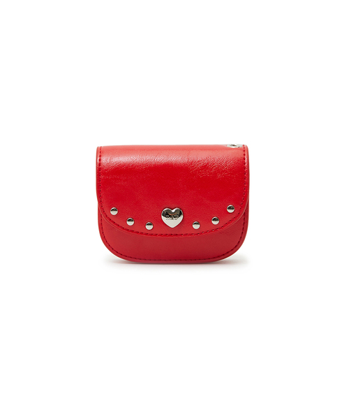 LAP(ラップ)の「HEART LEATHER CROSS BAG AS7AB243(メッセンジャーバッグ・レディース・ホワイト/ブラック/レッド・FREE)」の3枚目の写真