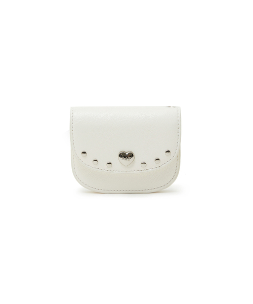 LAP(ラップ)の「HEART LEATHER CROSS BAG AS7AB243(メッセンジャーバッグ・レディース・ホワイト/ブラック/レッド・FREE)」の2枚目の写真