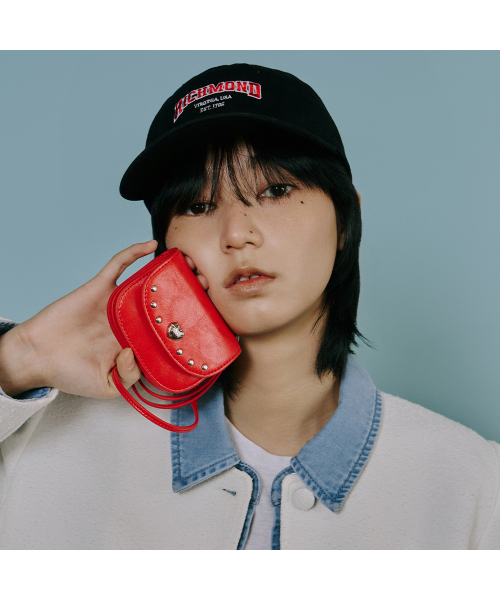 LAP(ラップ)の「HEART LEATHER CROSS BAG AS7AB243(メッセンジャーバッグ・レディース・ホワイト/ブラック/レッド・FREE)」の6枚目の写真