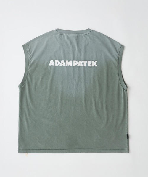ADAM PATEK(アダムパテック)の「mta610-basic logo aging sleeveless ノースリーブ(AP2614026)(Tシャツ/カットソー・メンズ・ブラック/グリーン/ピンク/ホワイト・1/2)」の3枚目の写真