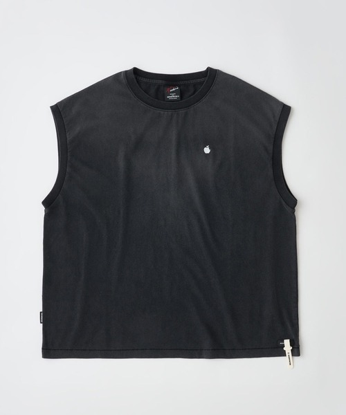 ADAM PATEK(アダムパテック)の「mta610-basic logo aging sleeveless ノースリーブ(AP2614026)(Tシャツ/カットソー・メンズ・ブラック/グリーン/ピンク/ホワイト・1/2)」の2枚目の写真