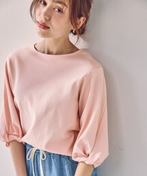 【WEB限定】シルケットスムースツイストスリーブカットソー