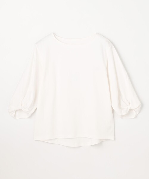 ANY(エニィ)の「【WEB限定】シルケットスムースツイストスリーブカットソー(Tシャツ/カットソー・レディース・ピンク系/ホワイト系/ダークブラウン系/グレー系・MEDIUM/LARGE)」の9枚目の写真