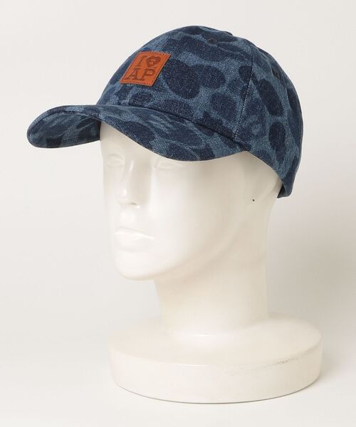 A BATHING APE(アベイシングエイプ)の「DENIM CAMO BASEBALL CAP(キャップ・レディース・インディゴブルー・FREE)」の7枚目の写真
