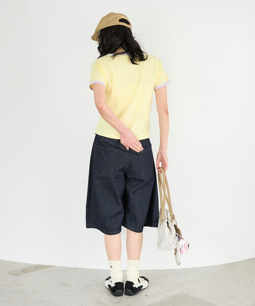 FREAK'S STORE(フリークスストア)の「FRUIT OF THE LOOM × FREAK'S STORE/フルーツオブザルーム 別注 配色リンガー 天竺Tシャツ/リンガーTシャツ(Tシャツ/カットソー・レディース・レモンイエロー/オフホワイト/ピンク系その他/ブラック・フリ-)」の17枚目の写真