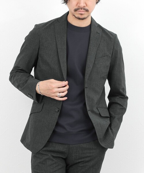 NOLLEY’S（ノーリーズ）の「《ビジカジ/セットアップ対応》COOLDOTS JK テーラードジャケット 26SS（テーラードジャケット・メンズ・ベージュ/インディゴブルー/チャコールグレー・XL/L/M/S）」の2枚目の写真