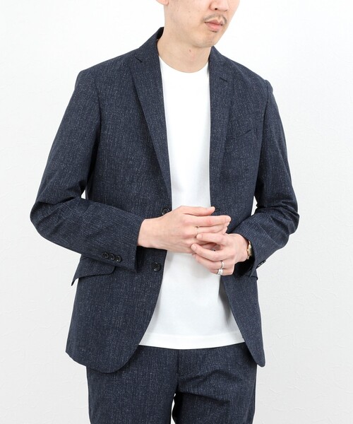 NOLLEY’S（ノーリーズ）の「《ビジカジ/セットアップ対応》COOLDOTS JK テーラードジャケット 26SS（テーラードジャケット・メンズ・ベージュ/インディゴブルー/チャコールグレー・XL/L/M/S）」の4枚目の写真