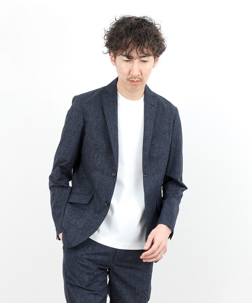 NOLLEY’S（ノーリーズ）の「《ビジカジ/セットアップ対応》COOLDOTS JK テーラードジャケット 26SS（テーラードジャケット・メンズ・ベージュ/インディゴブルー/チャコールグレー・XL/L/M/S）」の7枚目の写真