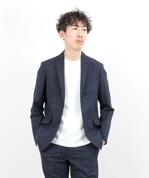 NOLLEY’S（ノーリーズ）の「《ビジカジ/セットアップ対応》COOLDOTS JK テーラードジャケット 26SS（テーラードジャケット・メンズ・ベージュ/インディゴブルー/チャコールグレー・XL/L/M/S）」の8枚目の写真