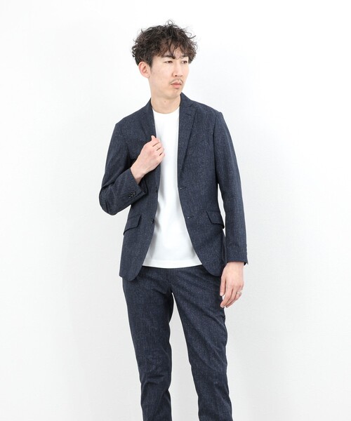 NOLLEY’S（ノーリーズ）の「《ビジカジ/セットアップ対応》COOLDOTS JK テーラードジャケット 26SS（テーラードジャケット・メンズ・ベージュ/インディゴブルー/チャコールグレー・XL/L/M/S）」の13枚目の写真