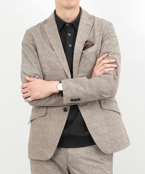 NOLLEY’S（ノーリーズ）の「《ビジカジ/セットアップ対応》COOLDOTS JK テーラードジャケット 26SS（テーラードジャケット・メンズ・ベージュ/インディゴブルー/チャコールグレー・XL/L/M/S）」の19枚目の写真