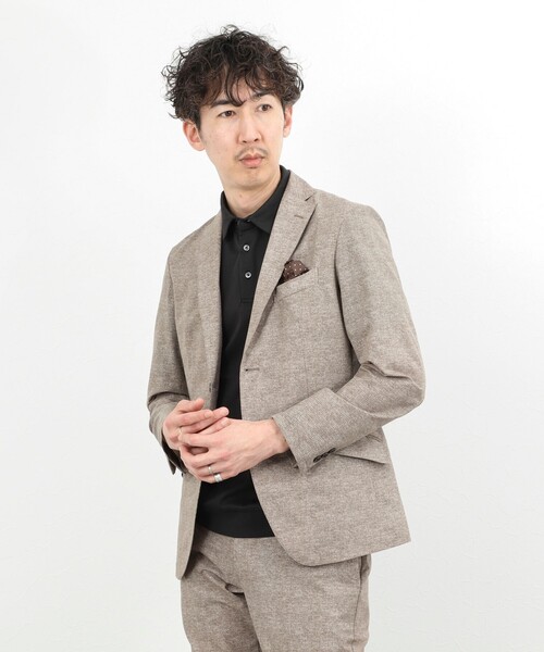 NOLLEY’S（ノーリーズ）の「《ビジカジ/セットアップ対応》COOLDOTS JK テーラードジャケット 26SS（テーラードジャケット・メンズ・ベージュ/インディゴブルー/チャコールグレー・XL/L/M/S）」の22枚目の写真