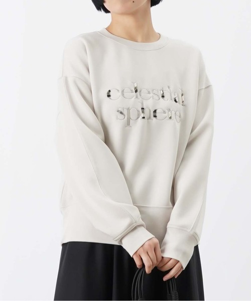 LUCA/LADY LUCK LUCA(ルカ/レディラックルカ)の「LC/LLL ライトダンボールビーズ+刺繍ロゴプルオーバー(Tシャツ/カットソー・レディース・カーキ/ブラック/オフホワイト・FREE)」の14枚目の写真