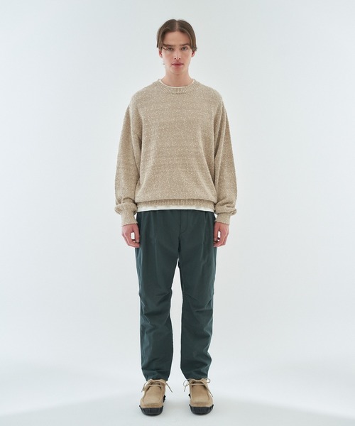 ESTNATION(エストネーション)の「ESTNATION / コットンナイロン テーパードパンツ(その他パンツ・メンズ・チャコールグレー/ブラック・MEDIUM/LARGE)」の5枚目の写真