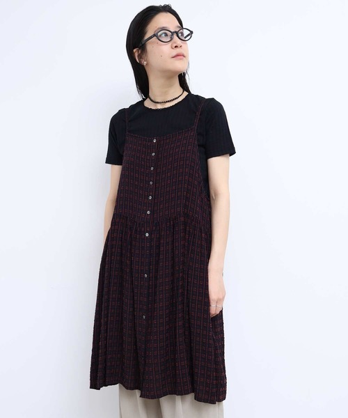 fig London(フィグロンドン)の「Kate mini dress(ワンピース・レディース・ブラウン/ネイビー・FREE)」の2枚目の写真