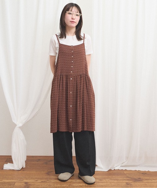 fig Ｌondon（フィグロンドン）の「Kate mini dress（ワンピース・レディース・ブラウン・FREE）」の2枚目の写真
