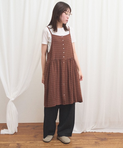 fig Ｌondon（フィグロンドン）の「Kate mini dress（ワンピース・レディース・ブラウン・FREE）」の3枚目の写真